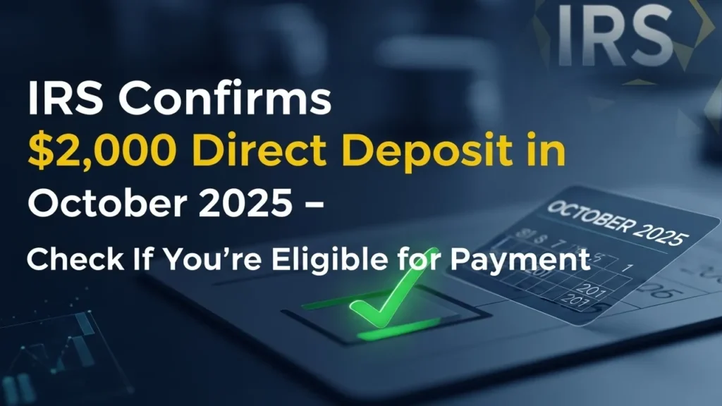 IRS Confirms $2,000 Direct Deposit
